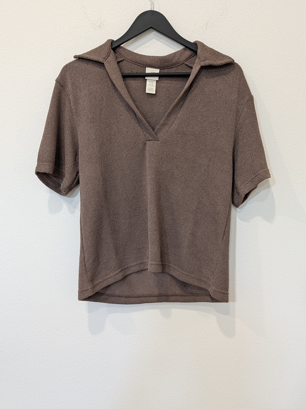 H&M Collared Short-Sleeve Knit Top